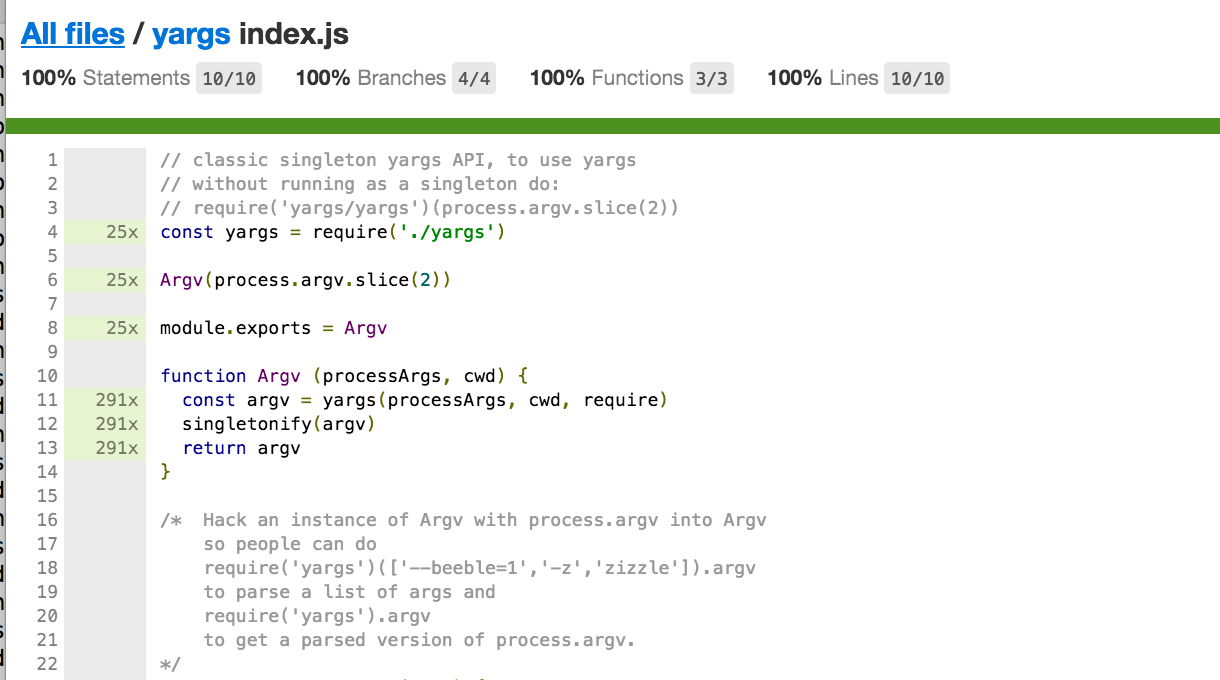 browser output